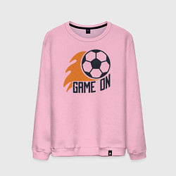 Свитшот хлопковый мужской Game on football, цвет: светло-розовый