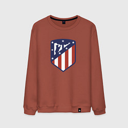 Свитшот хлопковый мужской Atletico Madrid FC, цвет: кирпичный