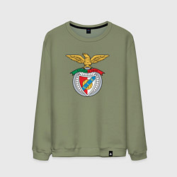 Свитшот хлопковый мужской Benfica club, цвет: авокадо