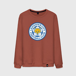 Свитшот хлопковый мужской Leicester city fc, цвет: кирпичный