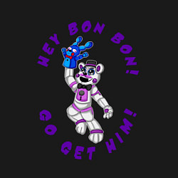 Свитшот хлопковый мужской Фантайм Фредди и Бон Бон, цвет: черный — фото 2