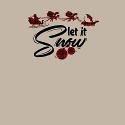 Свитшот хлопковый мужской Pajama pattern let it snow, цвет: миндальный — фото 2