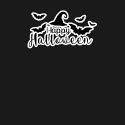 Свитшот хлопковый мужской Happy halloween летучие мыши черный, цвет: черный — фото 2