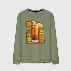 Свитшот хлопковый мужской Лонг айленд, цвет: авокадо