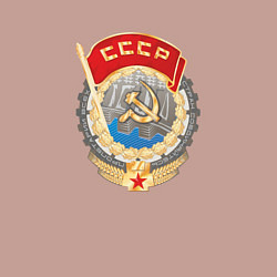 Свитшот хлопковый мужской Ссср лого символика советов, цвет: пыльно-розовый — фото 2