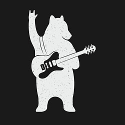 Свитшот хлопковый мужской Мишутка рокер, цвет: черный — фото 2