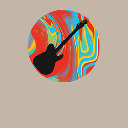 Свитшот хлопковый мужской Гитара в цвете, цвет: миндальный — фото 2