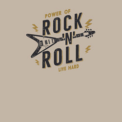 Свитшот хлопковый мужской Power of rock n roll, цвет: миндальный — фото 2