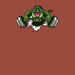 Свитшот хлопковый мужской Crocodile gym, цвет: кирпичный — фото 2