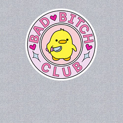 Свитшот хлопковый мужской Bad bitch club, цвет: меланж — фото 2