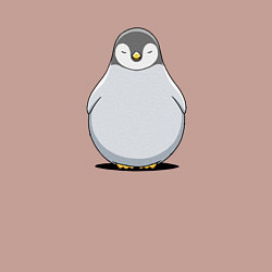 Свитшот хлопковый мужской Птенец пингвина мультяшный, цвет: пыльно-розовый — фото 2