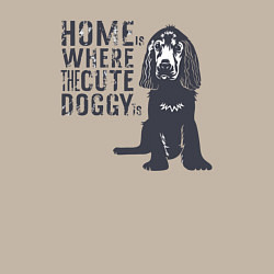 Свитшот хлопковый мужской Home is where the cute doggy is, цвет: миндальный — фото 2