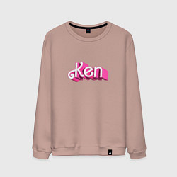 Мужской свитшот Кен - объемными розовыми буквами