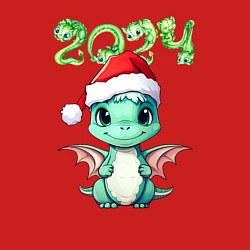 Свитшот хлопковый мужской 2024 символ года милый дракончик, цвет: красный — фото 2