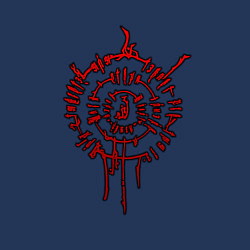 Свитшот хлопковый мужской Astarion - red symbol, цвет: тёмно-синий — фото 2