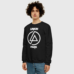 Свитшот хлопковый мужской Linkin Park logo, цвет: черный — фото 2