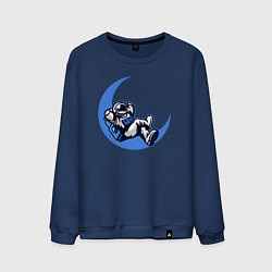 Свитшот хлопковый мужской Space chill, цвет: тёмно-синий