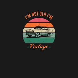 Свитшот хлопковый мужской Im not old Im vintage чайка, цвет: черный — фото 2