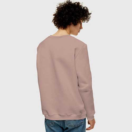 Мужской свитшот One life one love wite / Пыльно-розовый – фото 4