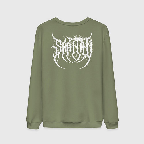 Мужской свитшот Death metal ImSHAITAN logo / Авокадо – фото 2