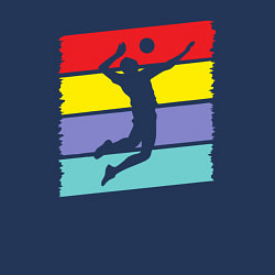 Свитшот хлопковый мужской Bright volleyball, цвет: тёмно-синий — фото 2