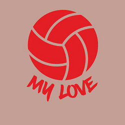 Свитшот хлопковый мужской Volleyball my love, цвет: пыльно-розовый — фото 2