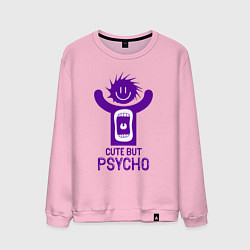 Мужской свитшот Cute but psycho inscription