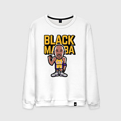 Свитшот хлопковый мужской Kobe black mamba, цвет: белый