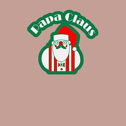 Свитшот хлопковый мужской Papa Santa Claus, цвет: пыльно-розовый — фото 2