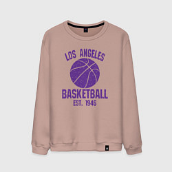 Свитшот хлопковый мужской Basketball Los Angeles, цвет: пыльно-розовый