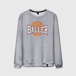 Свитшот хлопковый мужской Baller style, цвет: меланж