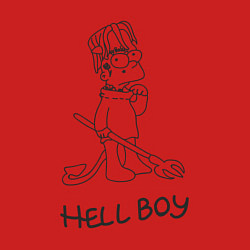 Свитшот хлопковый мужской Bart hellboy Lill Peep, цвет: красный — фото 2