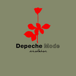 Свитшот хлопковый мужской Depeche Mode - Violator album logo, цвет: авокадо — фото 2