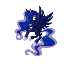 Свитшот хлопковый мужской Принцесса Луна из My Little Pony в кино, цвет: белый — фото 2