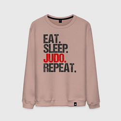 Мужской свитшот Eat sleep judo repeat