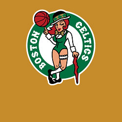 Свитшот хлопковый мужской Boston Celtics girl, цвет: горчичный — фото 2