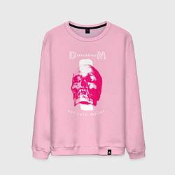 Свитшот хлопковый мужской Depeche Mode - Est vere malus, цвет: светло-розовый
