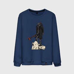 Свитшот хлопковый мужской Камерамен победил скибиди туалет, цвет: тёмно-синий