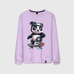 Мужской свитшот Cool panda on a skateboard - extreme