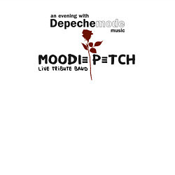 Свитшот хлопковый мужской Depeche mode live tribute band, цвет: белый — фото 2