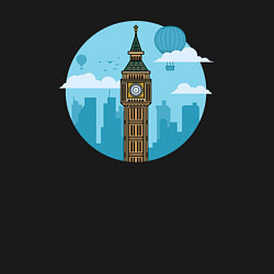 Свитшот хлопковый мужской Биг-бен, цвет: черный — фото 2