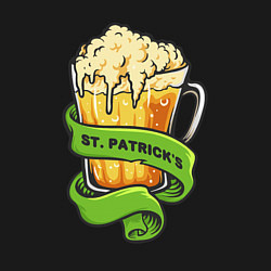 Свитшот хлопковый мужской Святой Патрик, цвет: черный — фото 2