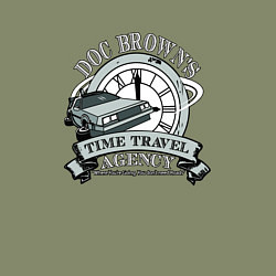 Свитшот хлопковый мужской Time travel, цвет: авокадо — фото 2