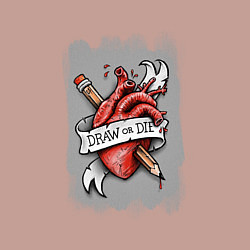 Свитшот хлопковый мужской Рисуй или не рисуй, цвет: пыльно-розовый — фото 2