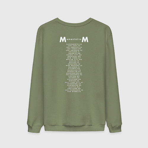 Мужской свитшот Depeche Mode - Memento mori tour merch / Авокадо – фото 2