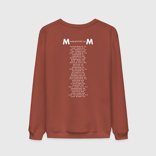 Мужской свитшот Depeche Mode - Memento mori tour merch / Кирпичный – фото 2