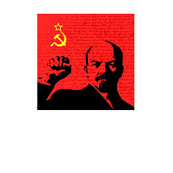 Свитшот хлопковый мужской Lenin in red, цвет: белый — фото 2