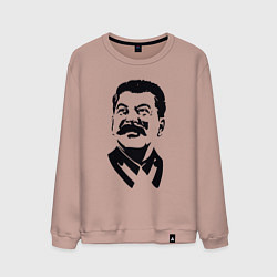 Свитшот хлопковый мужской Образ Сталина, цвет: пыльно-розовый