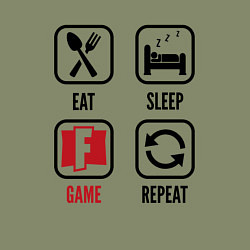 Свитшот хлопковый мужской Eat - sleep - Fortnite - repeat, цвет: авокадо — фото 2
