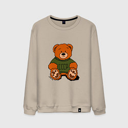 Свитшот хлопковый мужской Мишка родом из СССР, цвет: миндальный